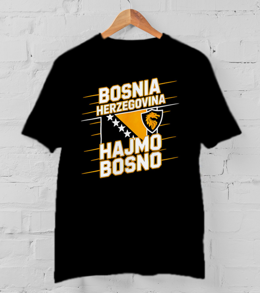 Bosnia Herzegovina Hajmo Bosno Crest And Stars T-Shirt