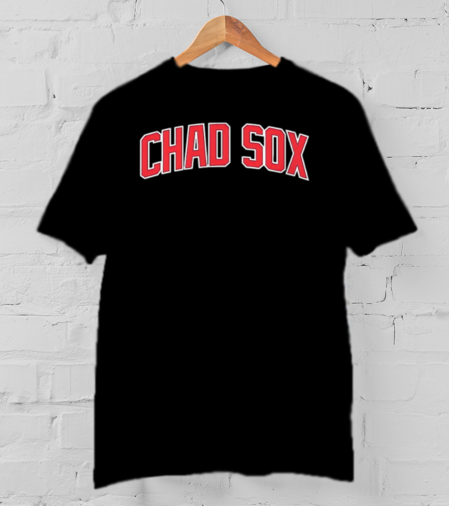 CHAD SOX Bold Red Lettering T-Shirt