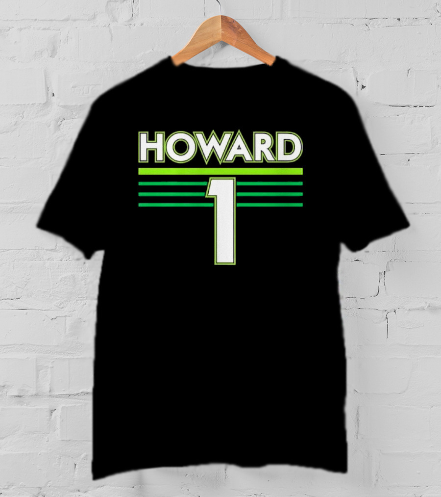 Howard 1 White Green Horizontal Stripes Sports Jersey T-Shirt