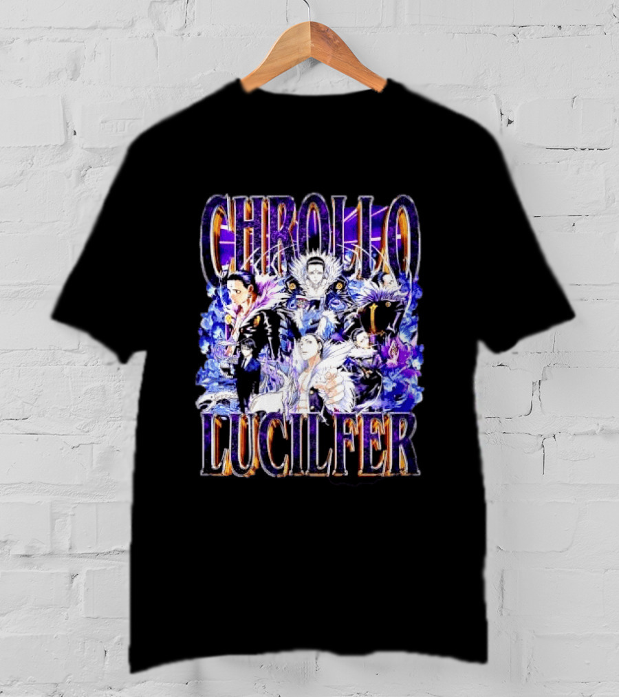 Chrollo Lucilfer Multiple Poses Purple Aura Flames Bootleg Collage Anime Hunter X Hunter T T-Shirt