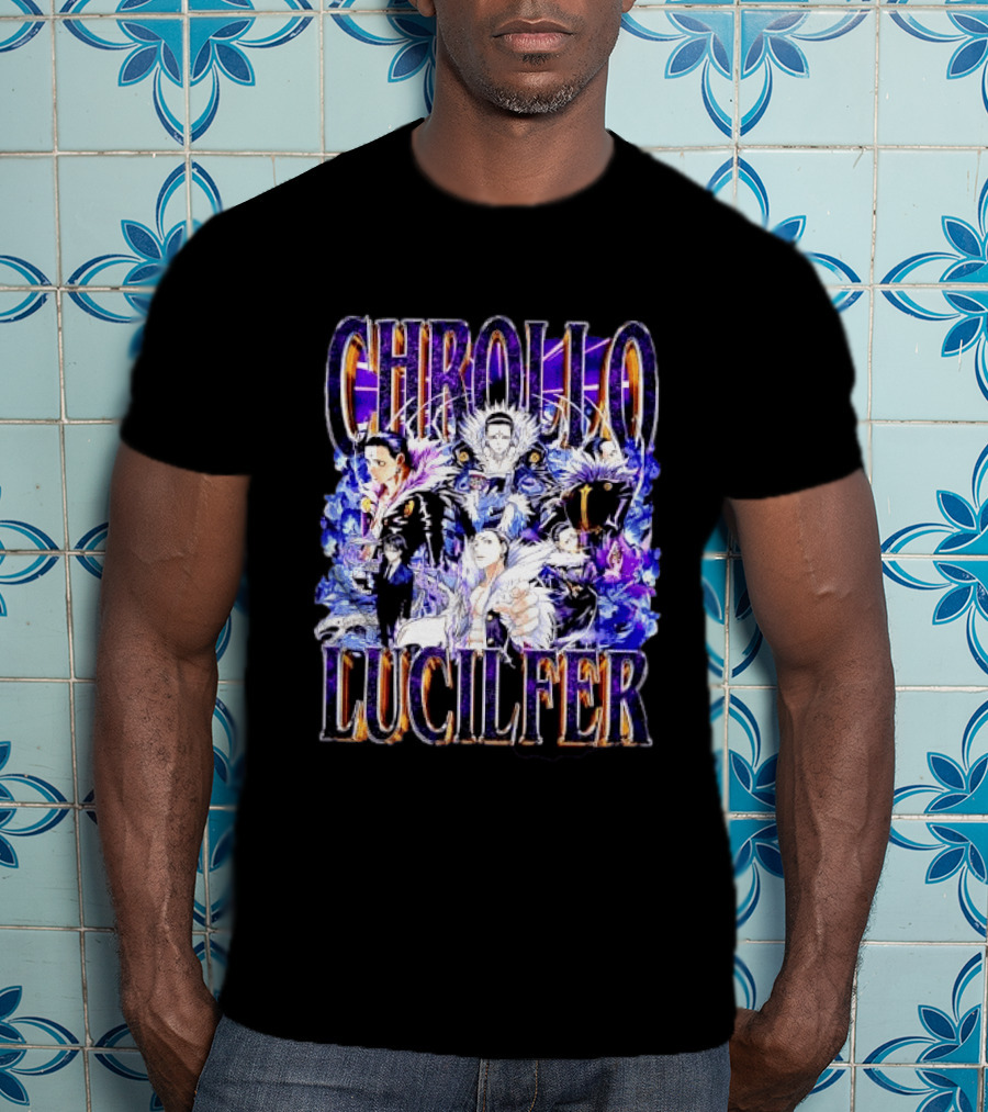 Chrollo Lucilfer Multiple Poses Purple Aura Flames Bootleg Collage Anime Hunter X Hunter T T-Shirt