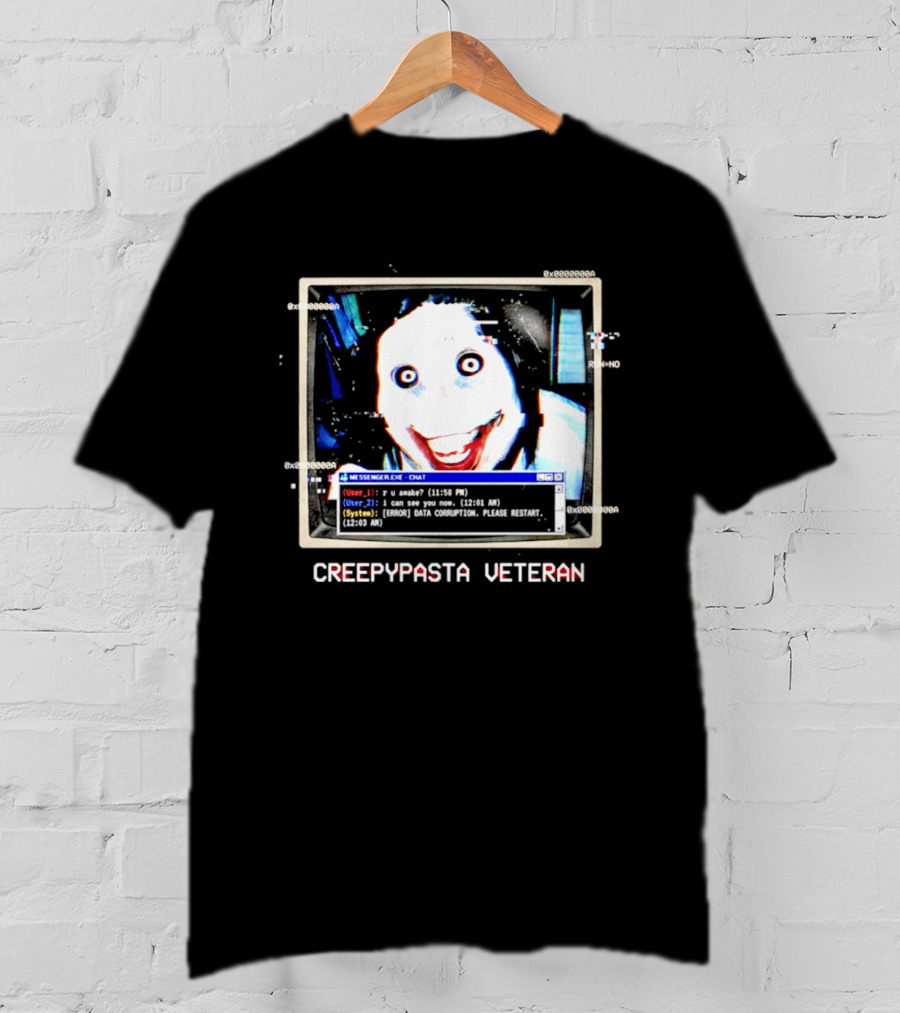 Creepypasta Veteran Horror Halloween Internet Messenger Chat T-Shirt