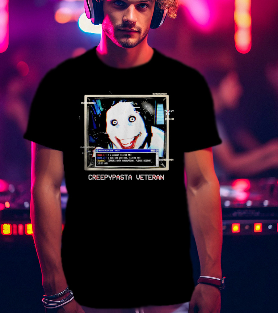 Creepypasta Veteran Horror Halloween Internet Messenger Chat T-Shirt
