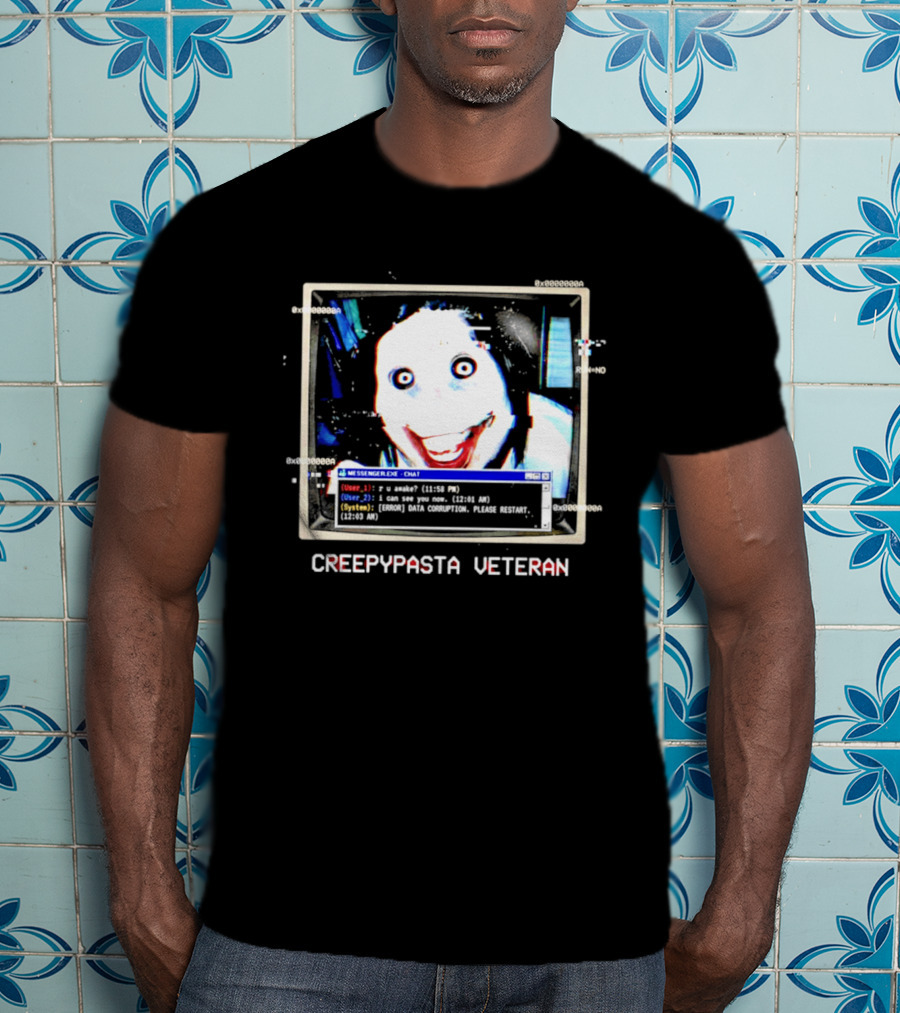 Creepypasta Veteran Horror Halloween Internet Messenger Chat T-Shirt
