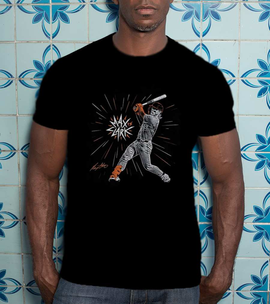 Max Clark Baseball Detroit Spark Hitter T-Shirt