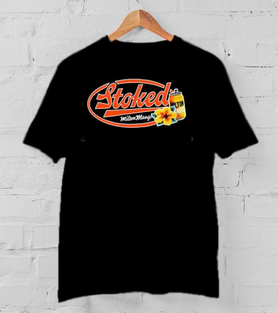 Milton Mango Stoked With Flowers Can T-Shirt
