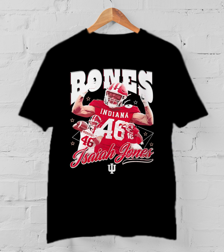 Isaiah Jones Indiana Hoosiers Football Bones 46 T-Shirt