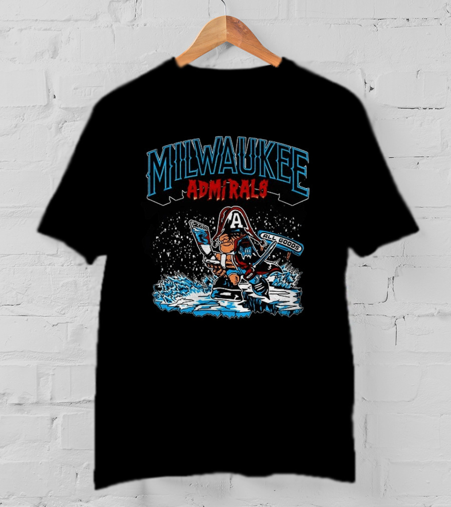 Milwaukee Admirals 2020 All Goods Hockey Ice T-Shirt