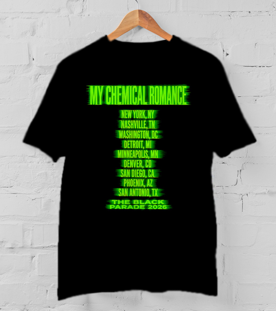My Chemical Romance The Black Parade 2026 Nashville TN Tour Dates T-Shirt