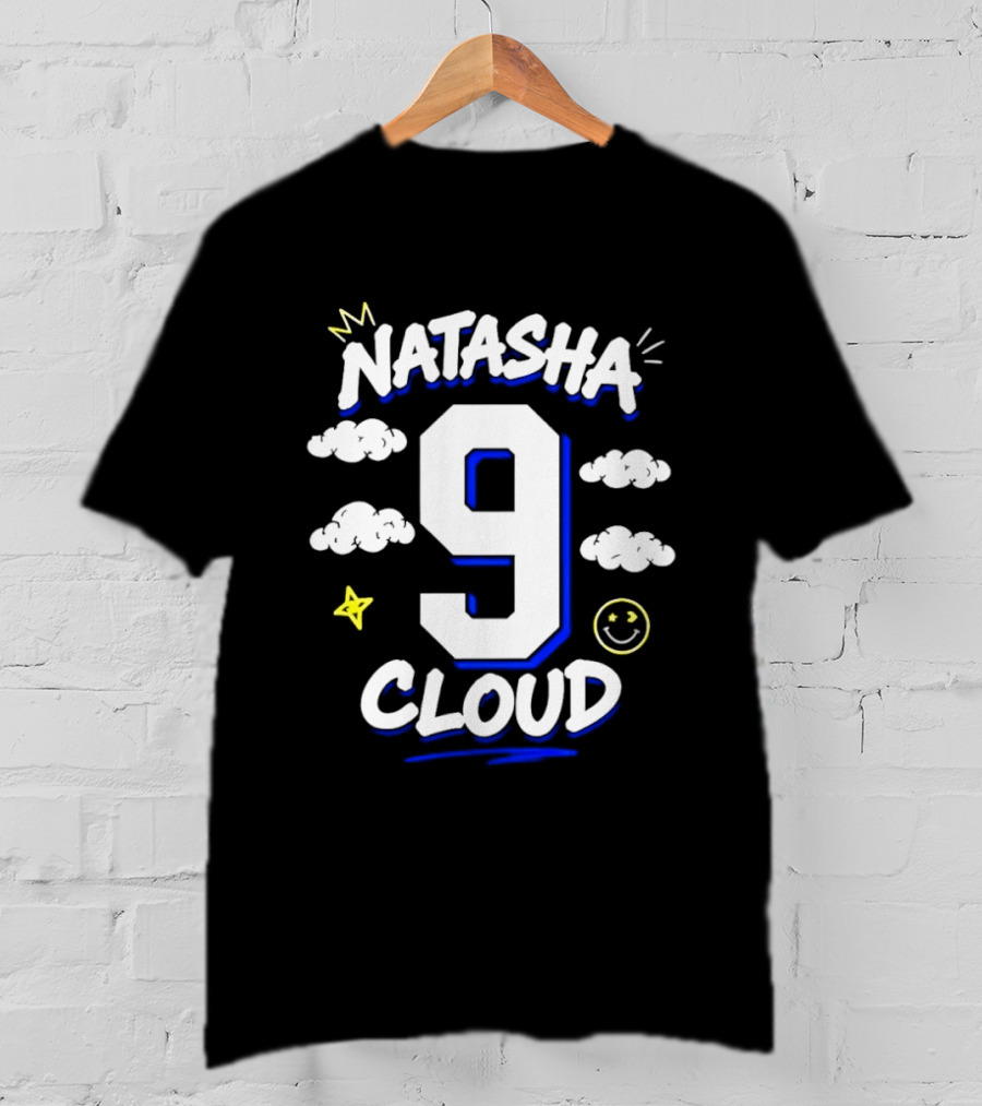 Natasha Cloud 9 Chicago Sky 2026 Clouds Stars Smiley T-Shirt