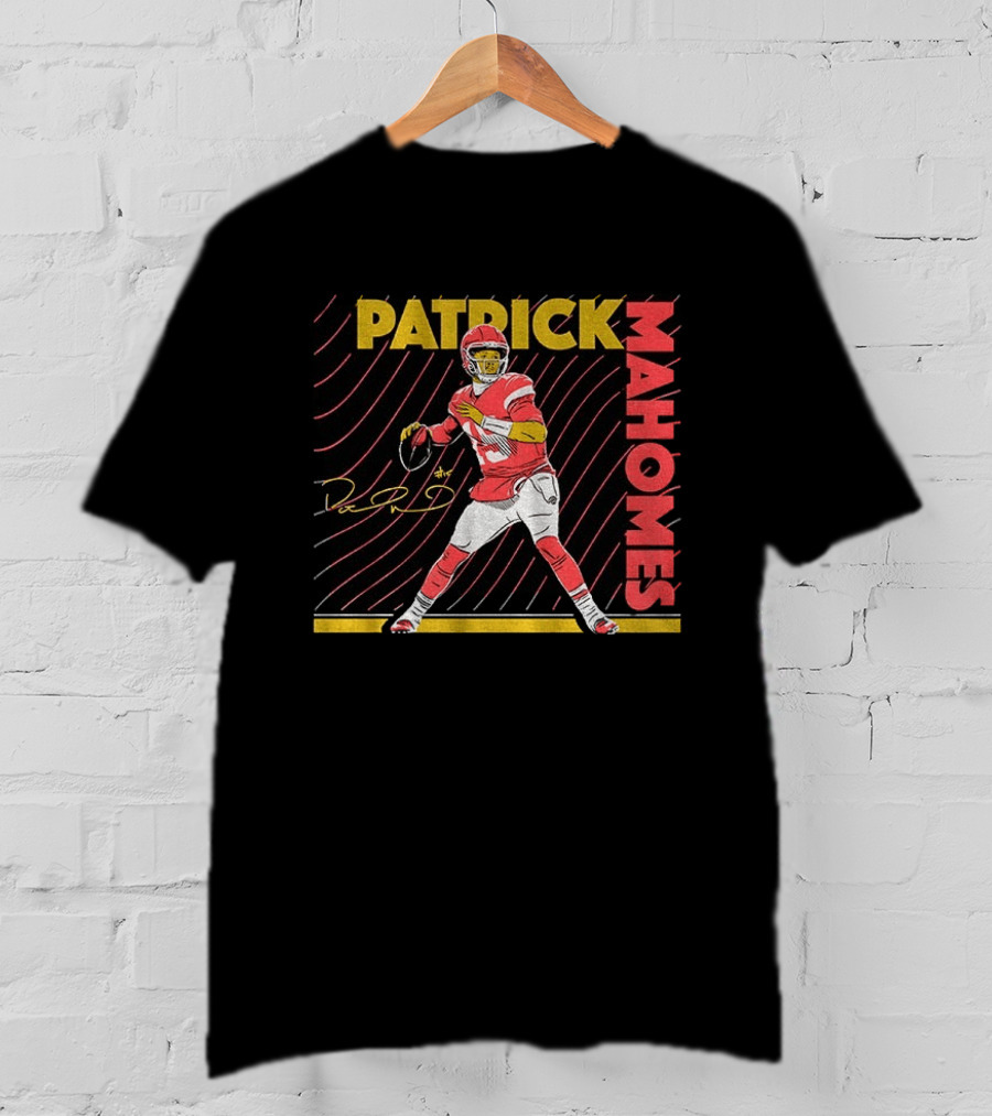 Patrick Mahomes Kansas City Chiefs Football Player Signature T-Shirt