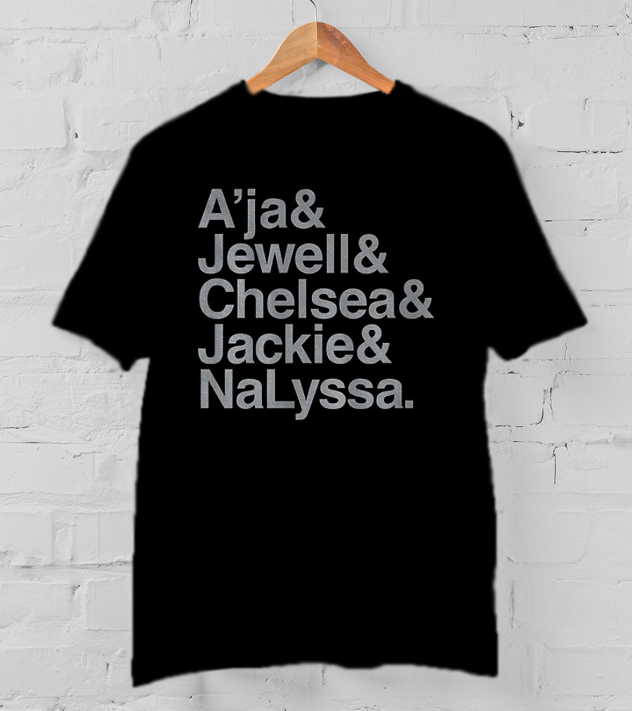 Las Vegas Women's Basketball A'ja & Jewell & Chelsea & Jackie & NaLyssa 2026 WNBA Ampersand T-Shirt