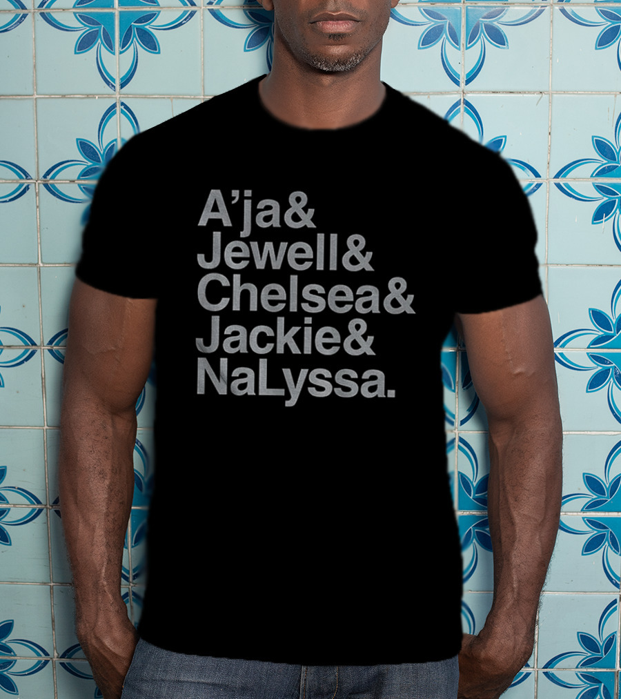Las Vegas Women's Basketball A'ja & Jewell & Chelsea & Jackie & NaLyssa 2026 WNBA Ampersand T-Shirt
