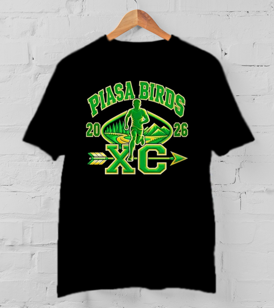 Piasa Birds XC 2026 Male Runner Forest Path Mountains T-Shirt
