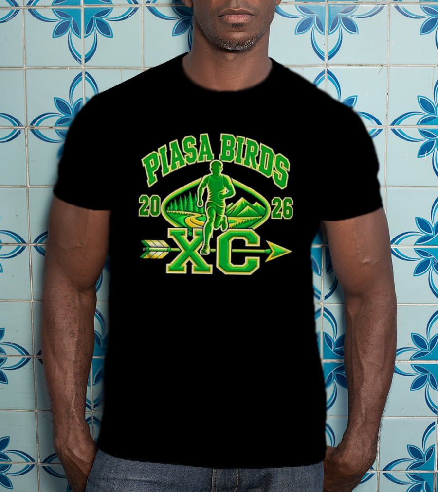 Piasa Birds XC 2026 Male Runner Forest Path Mountains T-Shirt