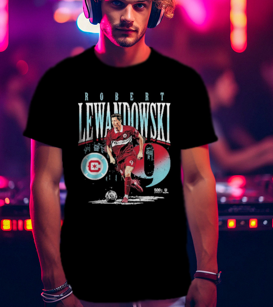Robert Lewandowski Chicago Fire FC Number 9 Soccer Star T-Shirt