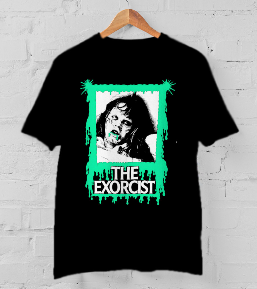 The Exorcist Regan Macneil Neon Drip Horror T-Shirt