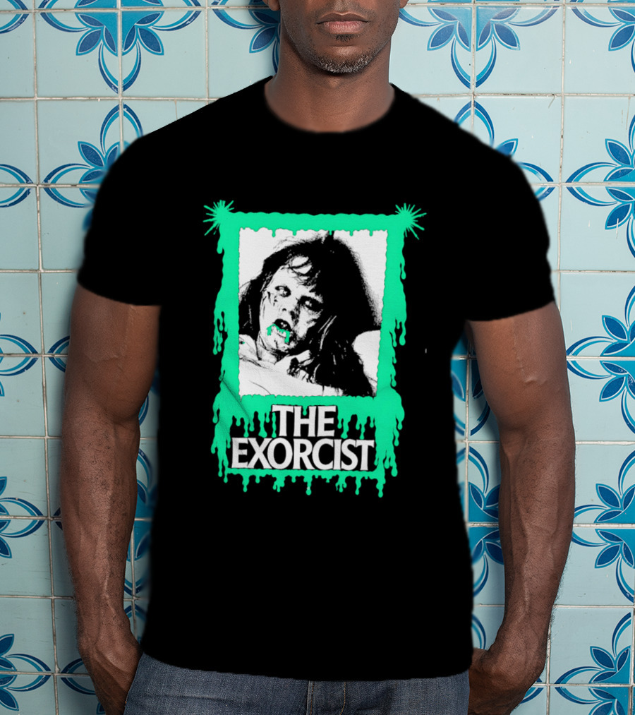 The Exorcist Regan Macneil Neon Drip Horror T-Shirt