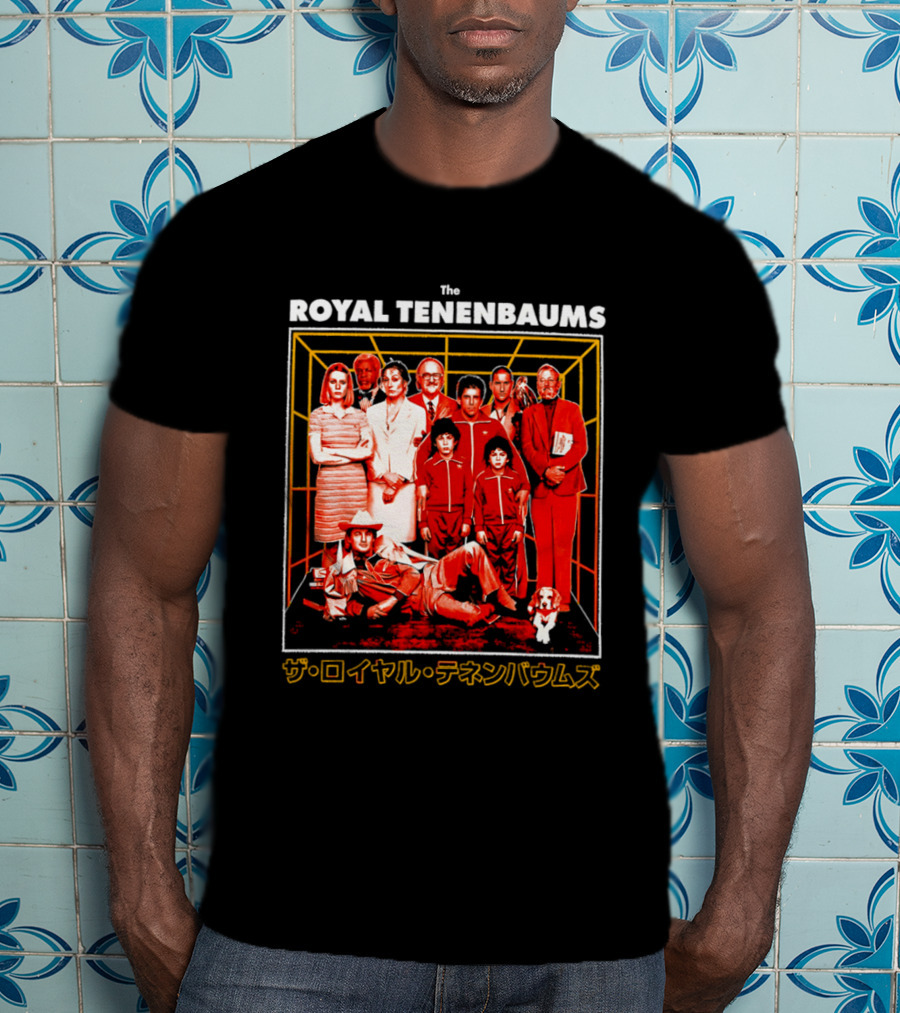 The Royal Tenenbaums Movie Cast Retro Japanese T-Shirt