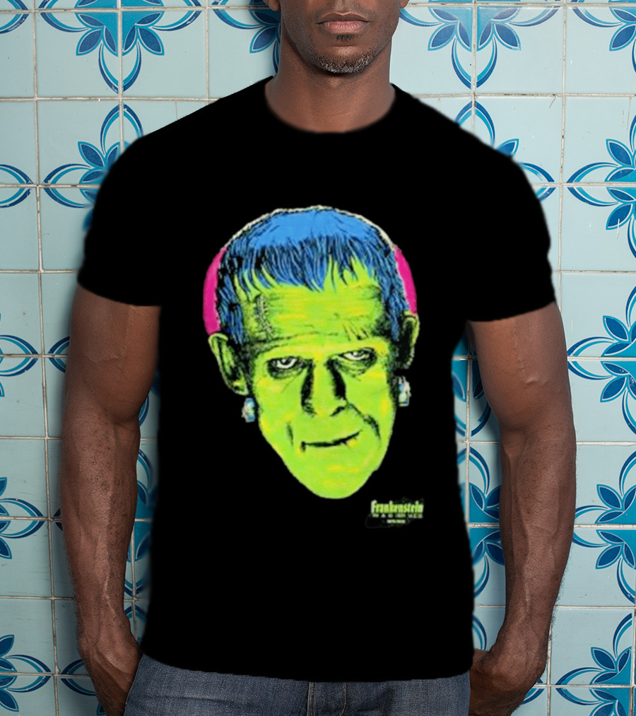 Frankenstein Universal Studios Monsters Head Travis Barker T-Shirt