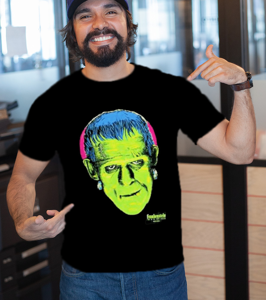 Frankenstein Universal Studios Monsters Head Travis Barker T-Shirt