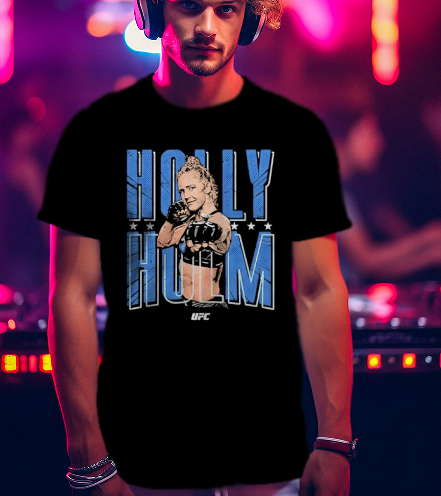 UFC Holly Holm Fighter Halftone Stars T-Shirt