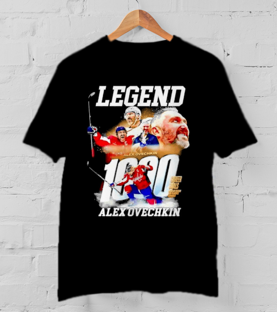Legend Alex Ovechkin 1000 Career Goals Washington Capitals NHL Player T-Shirt