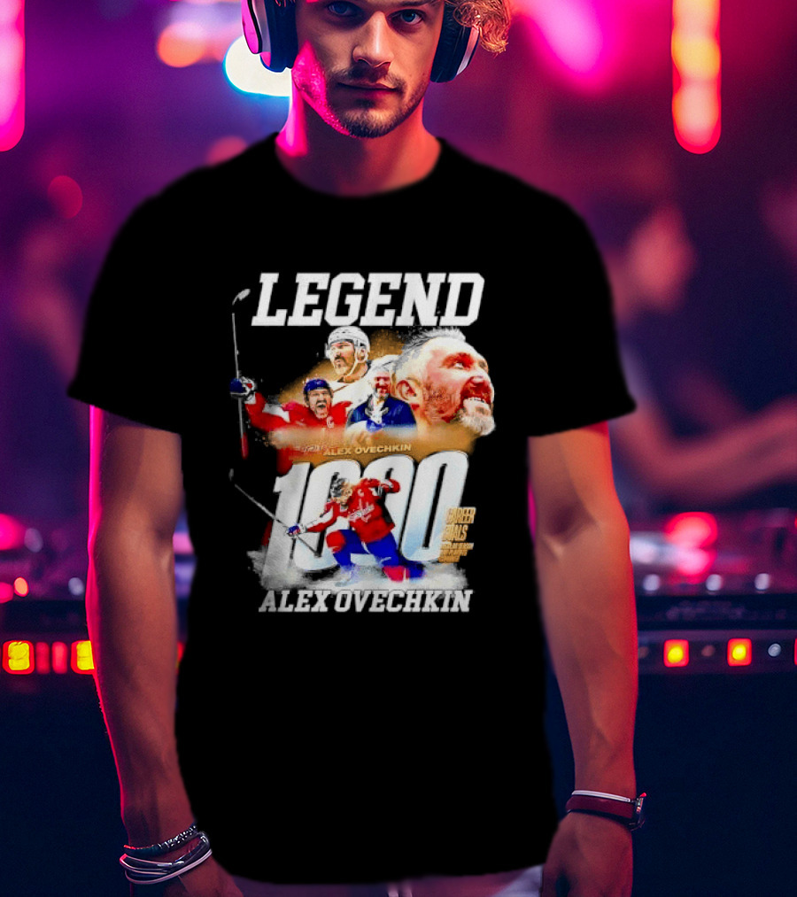 Legend Alex Ovechkin 1000 Career Goals Washington Capitals NHL Player T-Shirt