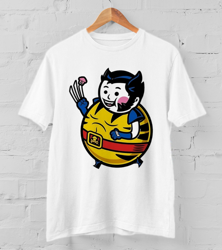 Wolverine Cupcake Fan With Claws And Round Yellow Outfit T-Shirt