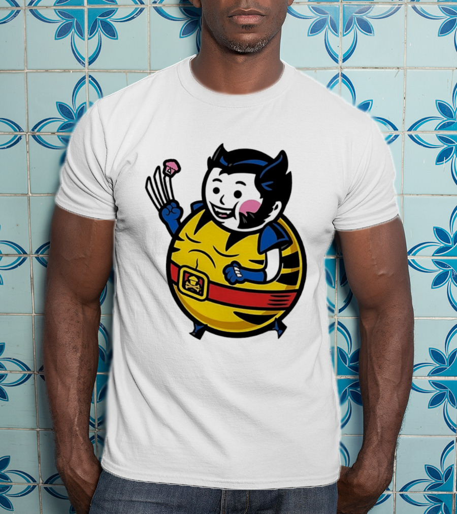 Wolverine Cupcake Fan With Claws And Round Yellow Outfit T-Shirt