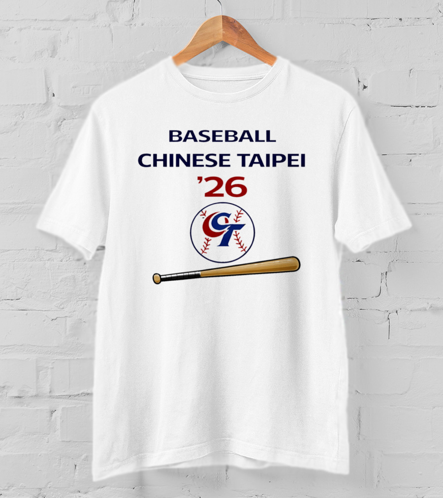 Chinese Taipei Baseball 2026 CT Bat T-Shirt