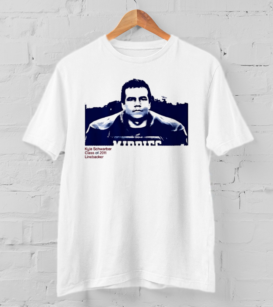 Middies Kyle Schwarber Class Of 2011 Linebacker Blue Stencil T-Shirt