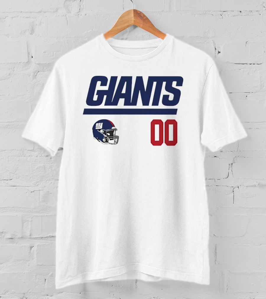 New York Giants 00 Football Helmet Giants T-Shirt