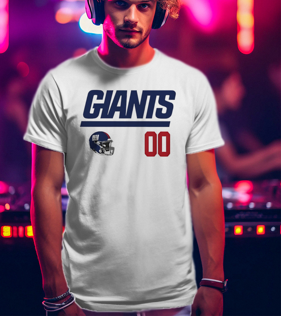 New York Giants 00 Football Helmet Giants T-Shirt