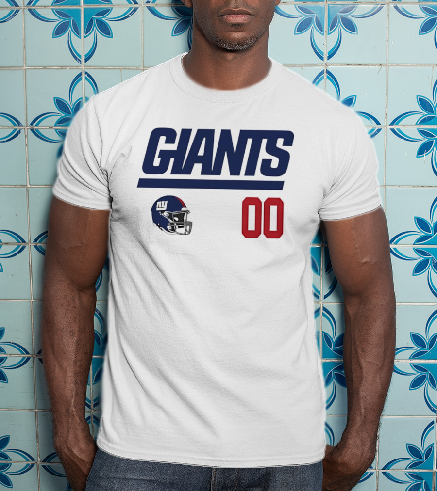 New York Giants 00 Football Helmet Giants T-Shirt