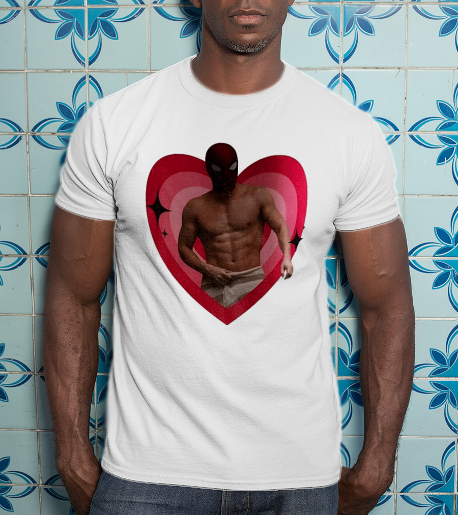 Heart Masked Bodybuilder Spidey T-Shirt