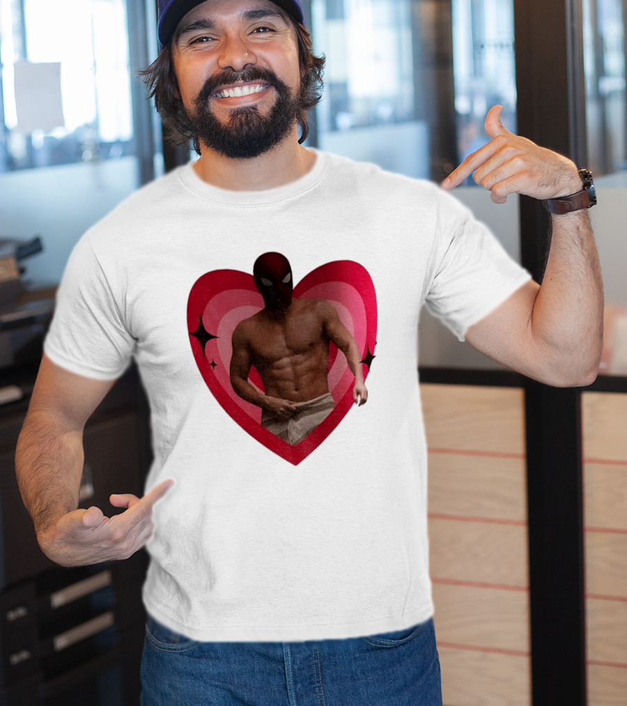 Heart Masked Bodybuilder Spidey T-Shirt