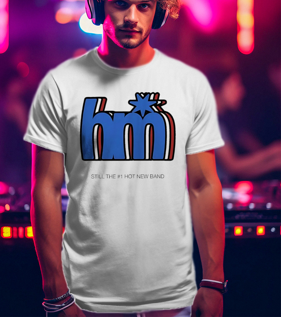 HM Still The Number 1 Hot New Band Blue Star 3D Layered Shadow T-Shirt