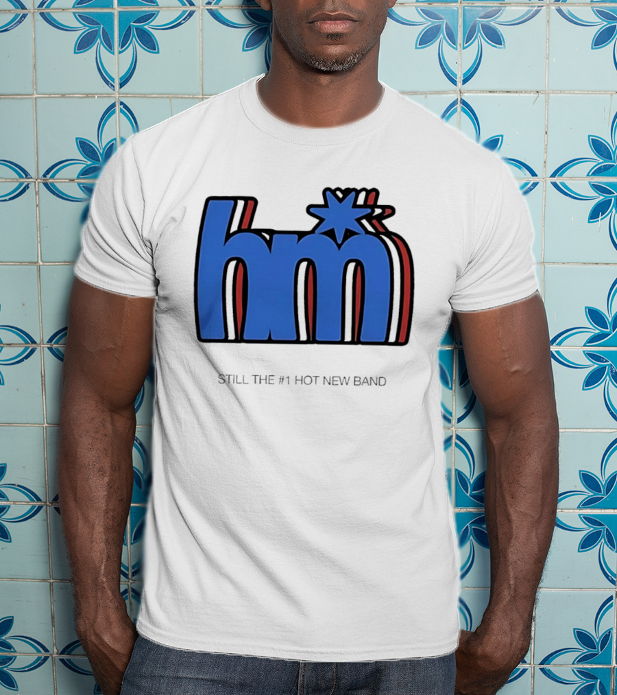 HM Still The Number 1 Hot New Band Blue Star 3D Layered Shadow T-Shirt