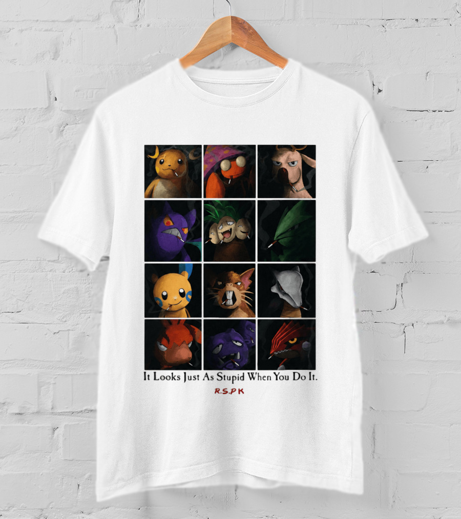It Looks Just As Stupid When You Do It Cigarette Smoking Cartoon T-Shirt