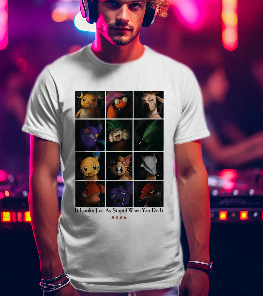 It Looks Just As Stupid When You Do It Cigarette Smoking Cartoon T-Shirt