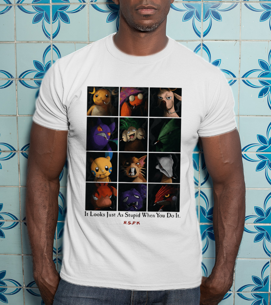 It Looks Just As Stupid When You Do It Cigarette Smoking Cartoon T-Shirt