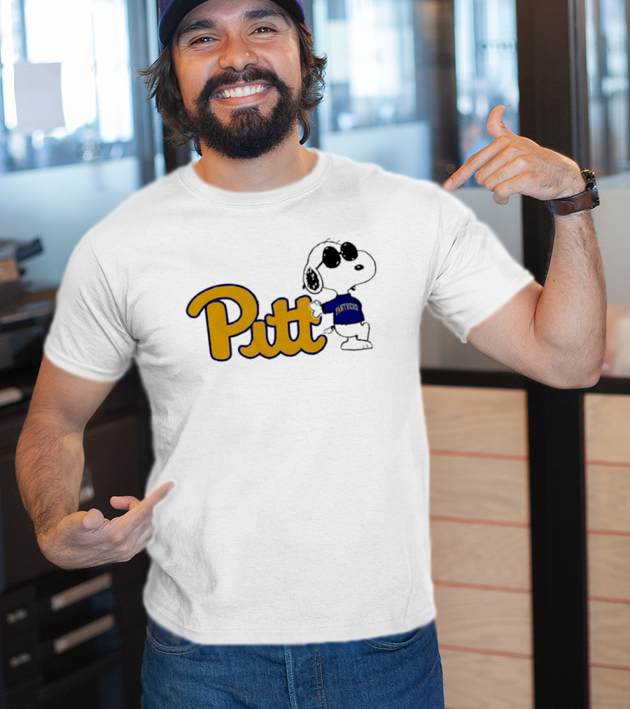 Pittsburgh Panthers NCAA Pitt Snoopy Sunglasses Cartoon T-Shirt