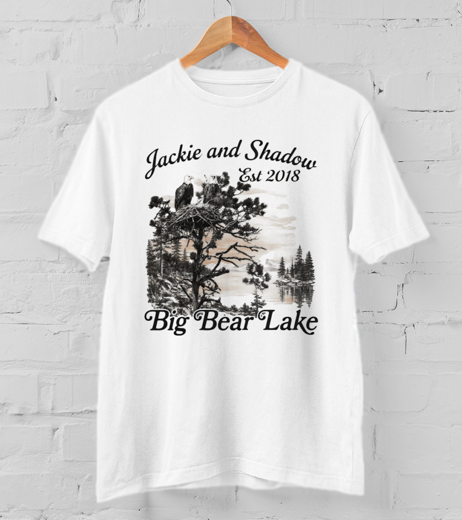 Jackie And Shadow Bald Eagle Nesting Pair Established 2018 Big Bear Lake T-Shirt