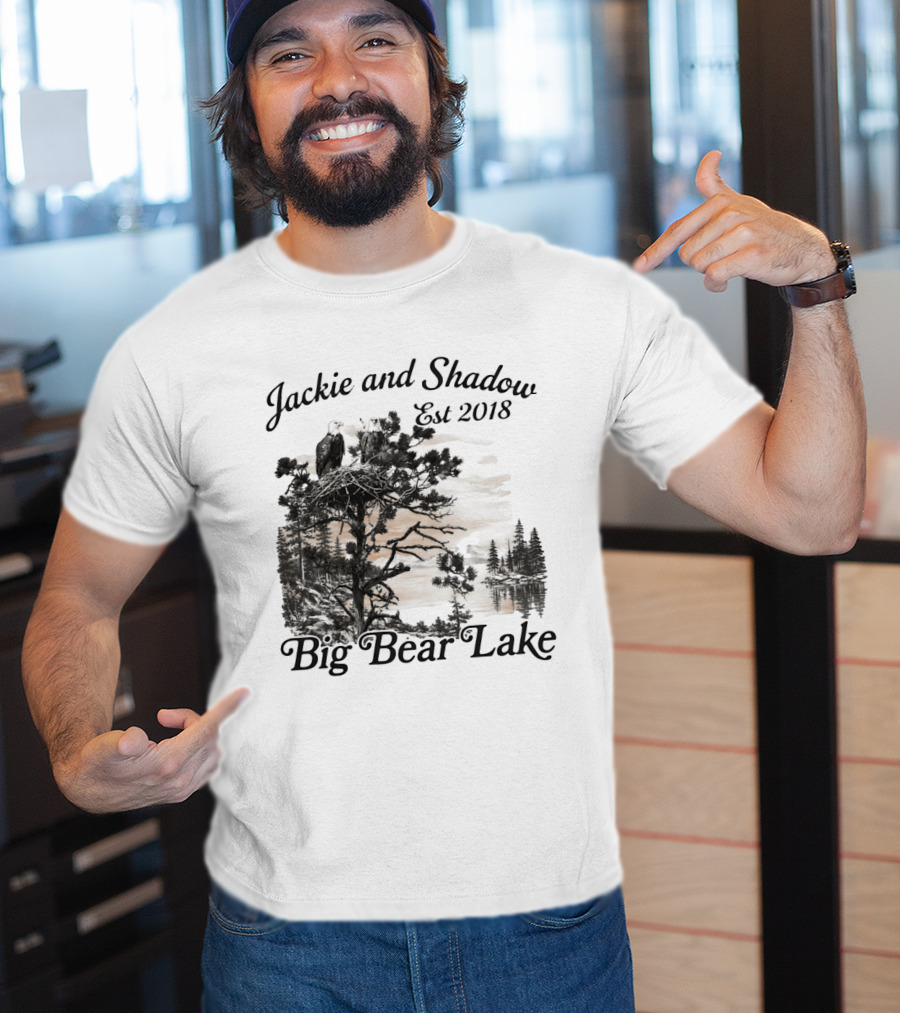 Jackie And Shadow Bald Eagle Nesting Pair Established 2018 Big Bear Lake T-Shirt