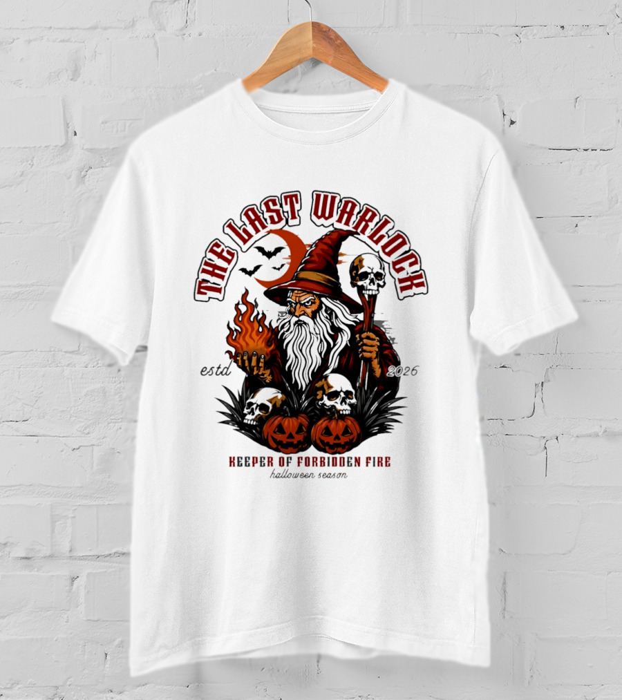 The Last Warlock Keeper Of Forbidden Fire Halloween 2026 T-Shirt