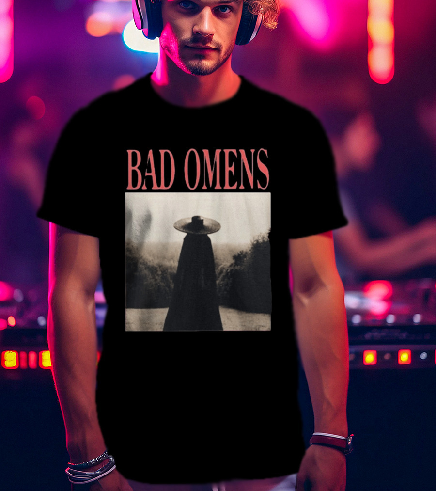 Bad Omens Specter Tour Dark Figure In Shadowy Landscape T-Shirt