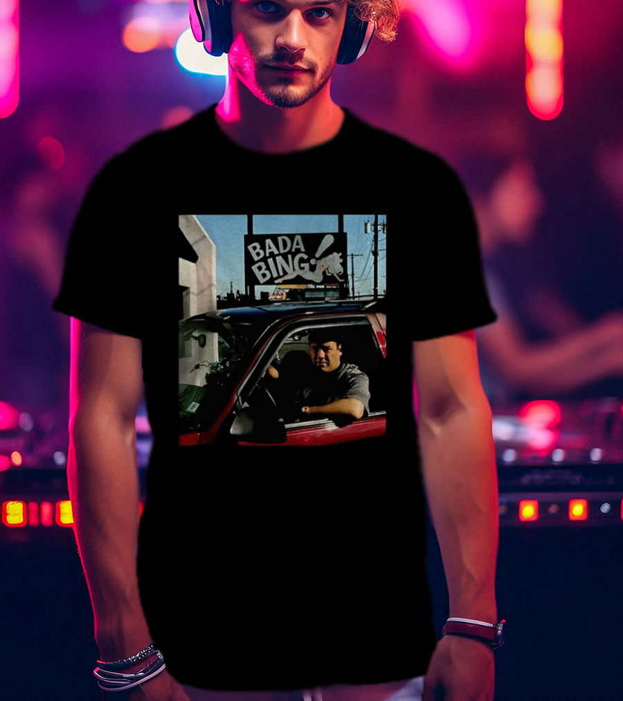 Bada Bing Tony Soprano Vintage Car Scene Sopranos Iconic TV Series T-Shirt