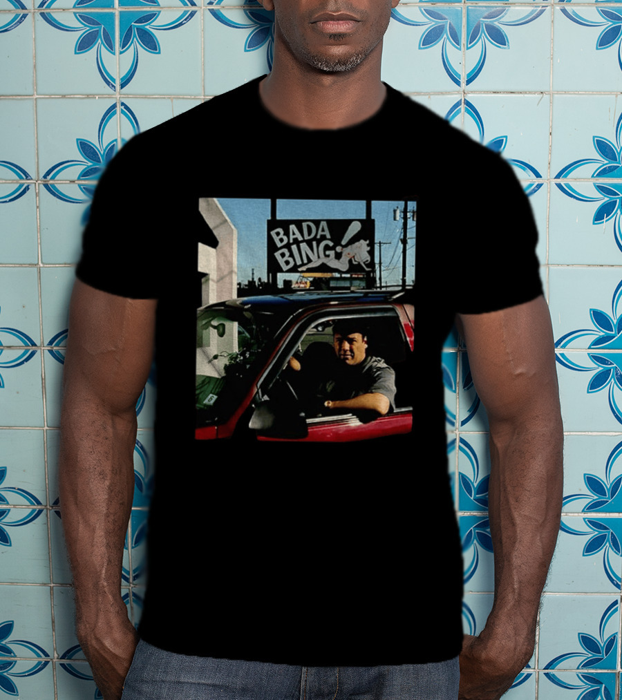 Bada Bing Tony Soprano Vintage Car Scene Sopranos Iconic TV Series T-Shirt
