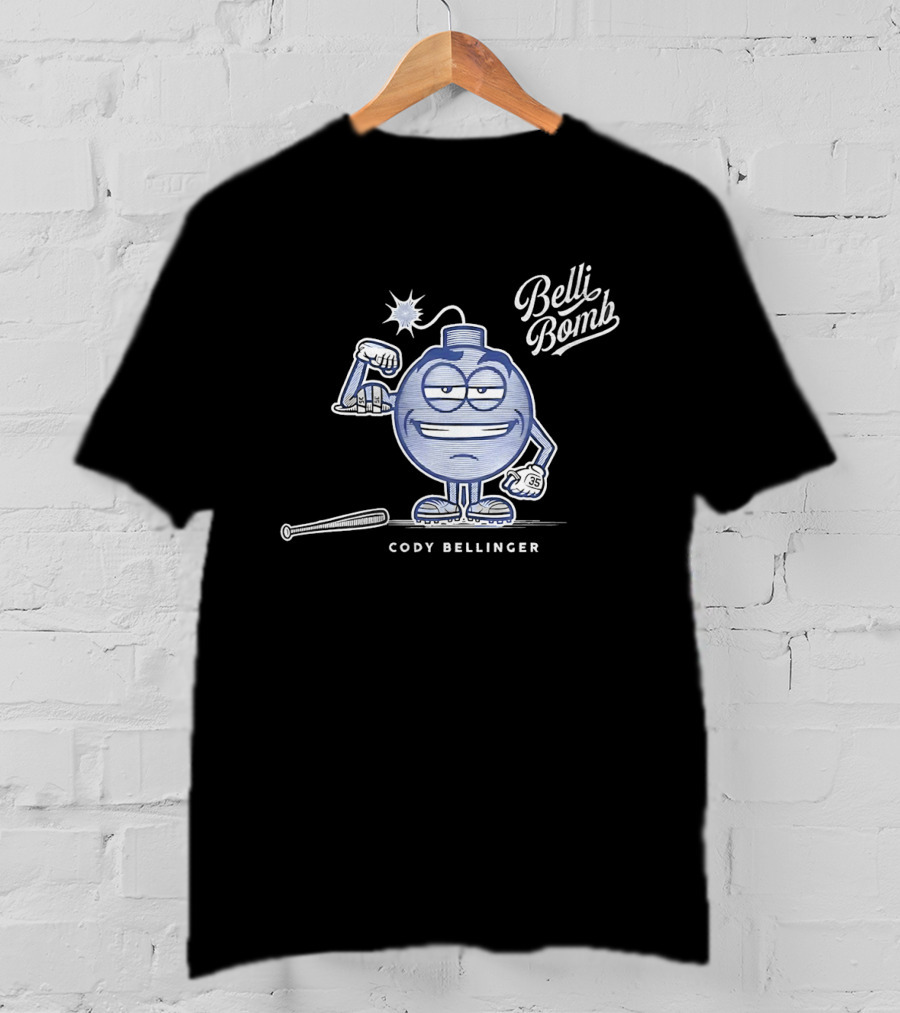Belli Bomb Cody Bellinger Baseball Cartoon T-Shirt